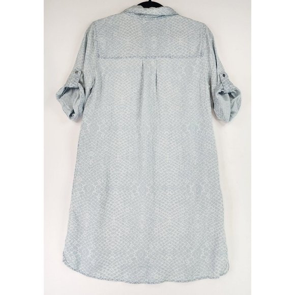 Chelsea & Theodore Dress Womens Medium Blue Soft Tencel Mom Cottage Core Mini - Picture 2 of 11